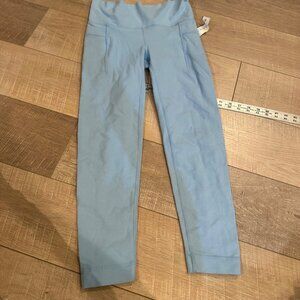 ATHLETA GIRLS BLUE SIZE 14 XL NATURAL PLAY STASH TIGHT LEGGINGS NEW